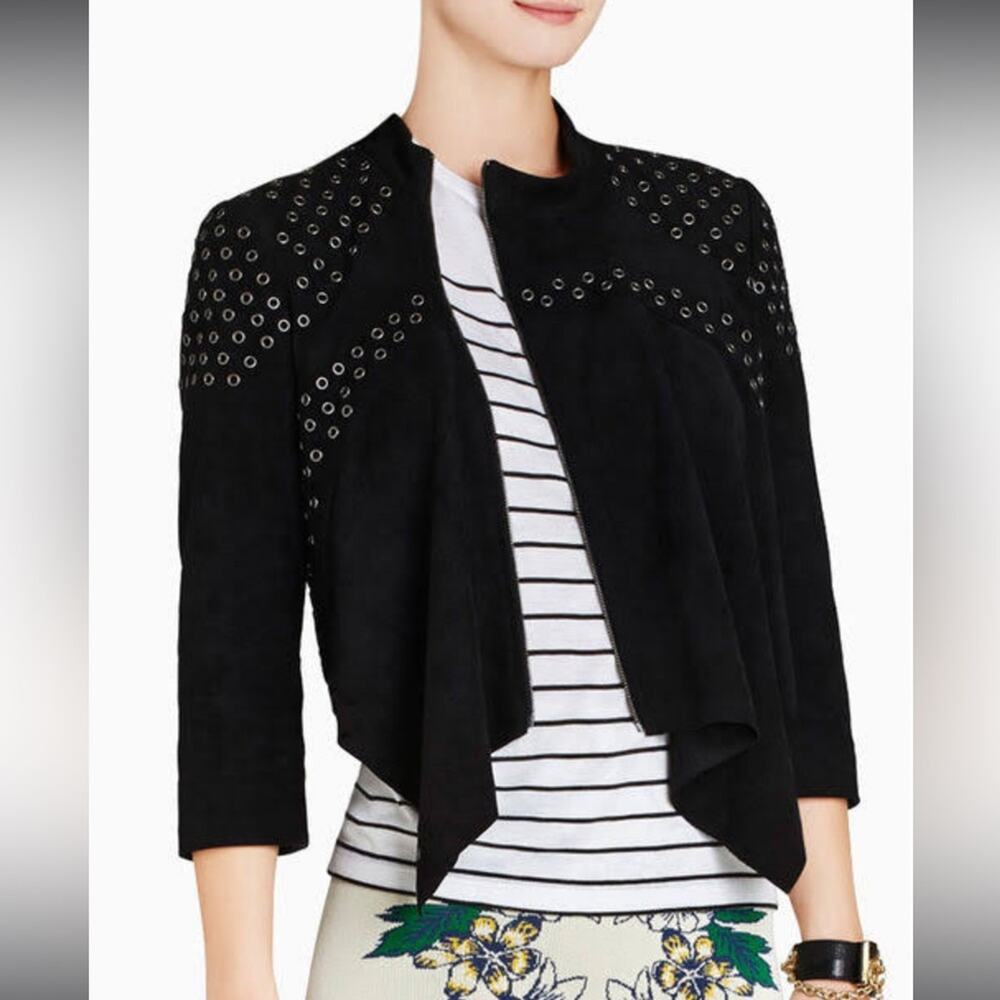 BCBG Max Azria | Bri Cropped Jacket with Grommets Size M
